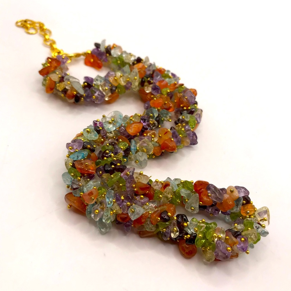 Vintage Stauer Gemstone Fiesta Necklace